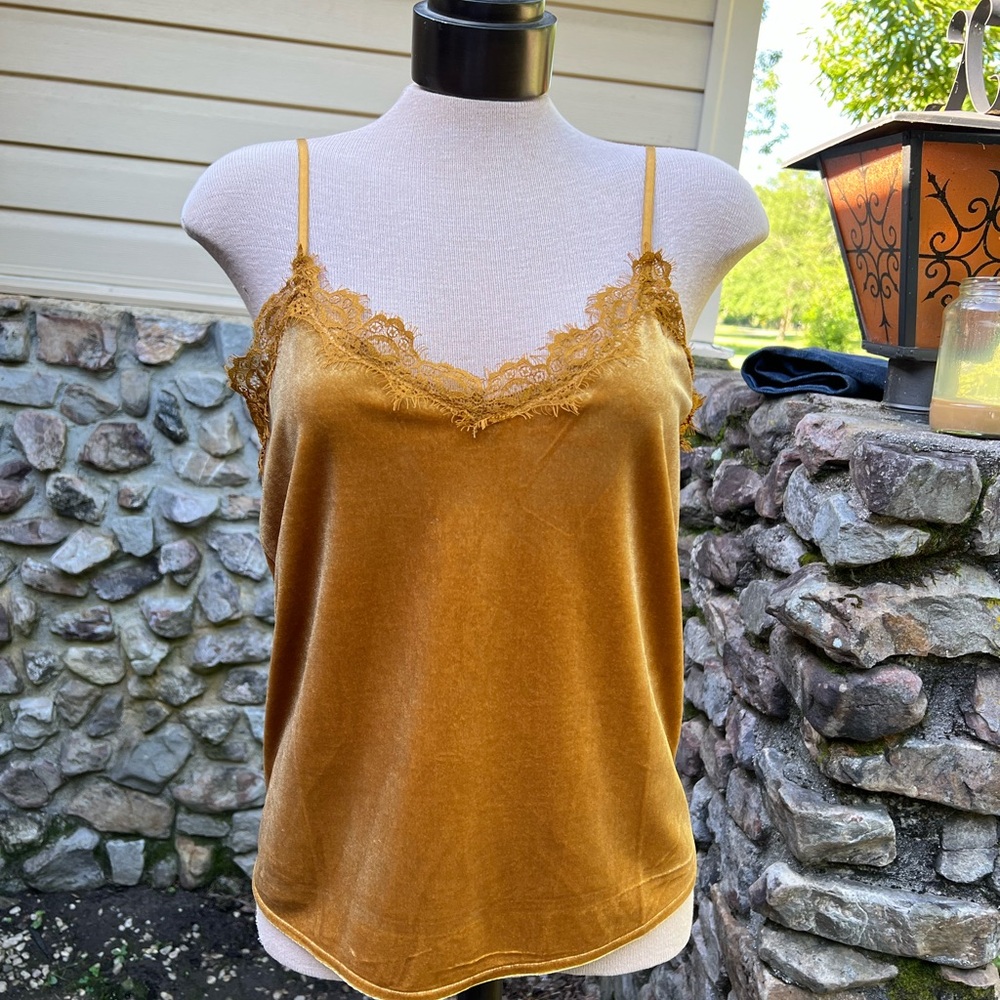 Miss Me Gold Fitted Camisole Top